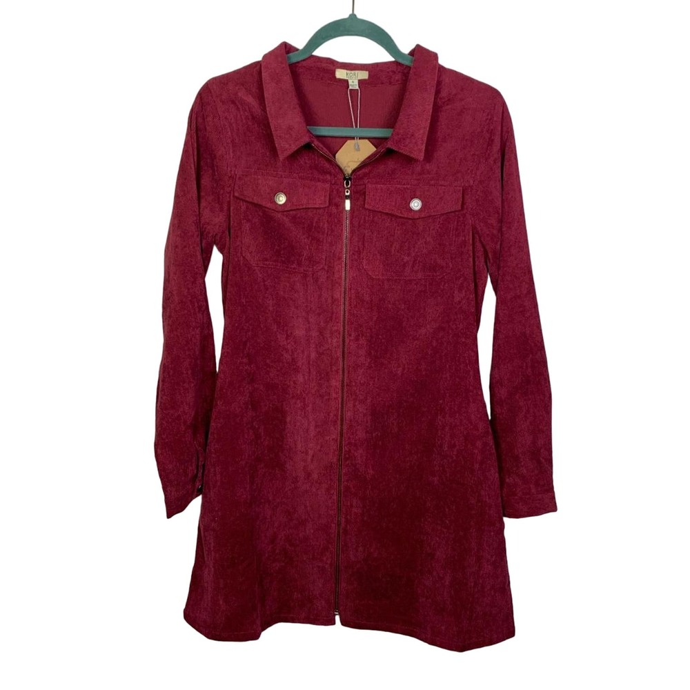 Corduroy Utility Dress, Full Zip Up, Size S